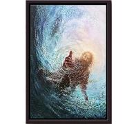 YAASIMOULE Donne-moi ta main - Affiche océan - Toile mate encadrée