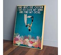 YAASIMOULE Et dans l'océan, je vais perdre la tête et trouver mon âme Impressions sur toile de plongée