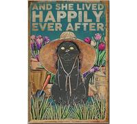 YAASIMOULE Et ils vécurent heureux pour toujours - Affiche Animaux - Décoration murale - Cadeau pour les amoureux des chats - Décoration intérieure - Toile tendue sur châssis - Impression encadrée