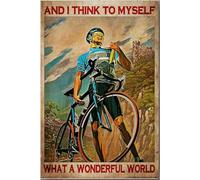 YAASIMOULE Et je pense à moi-même : Affiche décorative sportive, cadeau pour motard ou cycliste, décoration intérieure sur toile encadrée, impression sur châssis.