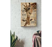 YAASIMOULE Girafe Père À Mon Fils Je Te Promets Je T'aimerai Pour Toujours Affiche Toile Encadrée Idée Cadeau