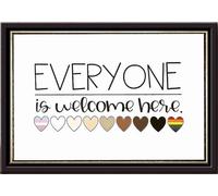 YAASIMOULE Ici, tout le monde est le bienvenu. Affiche sur toile mate encadrée « Égalit頻.