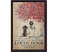YAASIMOULE Il était une fois une fille qui aimait les chiens - Affiche encadrée sur toile mate