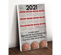 YAASIMOULE Il ne s'agit pas d'être meilleur que quelqu'un d'autre Calendrier Basketball Impressions sur toile