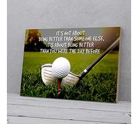 YAASIMOULE Il ne s'agit pas d'être meilleur que quelqu'un d'autre Impressions sur toile de golf Art mural