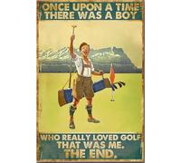 YAASIMOULE Il y avait quelqu'un qui adorait vraiment jouer au golf, moi. Affiche sur toile encadrée, idée cadeau.