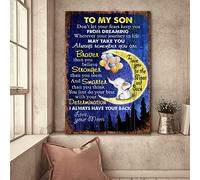 YAASIMOULE Impression sur toile représentant un éléphant de mère à son fils, je t'aime jusqu'à la lune et retour, portrait de famille, art mural