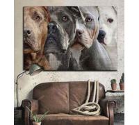 YAASIMOULE Impression sur toile représentant un paysage de pit-bull