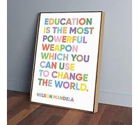 YAASIMOULE Impressions sur toile avec citation de Nelson Mandela