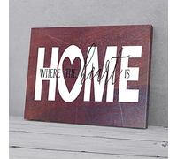 YAASIMOULE Impressions sur toile « Home Where The Heart Is »