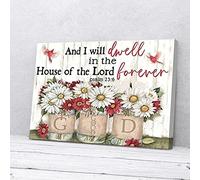 YAASIMOULE Impressions sur toile « House of the Lord Forever Daisy Cardinal » Décoration murale