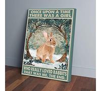 YAASIMOULE Impressions sur toile « Il était une fois une fille qui aimait les lapins »
