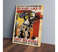YAASIMOULE Impressions sur toile « Je joue du saxophone parce que j'aime ça »
