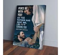 YAASIMOULE Impressions sur toile « Jésus, la paix soit avec toi »
