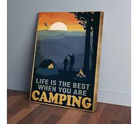 YAASIMOULE Impressions sur toile « La vie est meilleure quand on fait du camping »