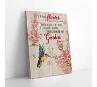 YAASIMOULE Impressions sur toile « Mon jardin pour toujours » - Colibri - Décoration murale