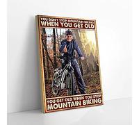 YAASIMOULE Impressions sur toile « On n'arrête pas de faire du VTT quand on vieillit »