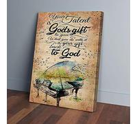 YAASIMOULE Impressions sur toile pour piano « Votre talent est un don de Dieu »