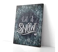 YAASIMOULE Impressions sur toile « Que la neige vienne » de Noël, décoration murale