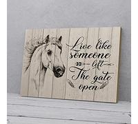 YAASIMOULE Impressions sur toile représentant un cheval, une vie comme si quelqu'un avait laissé la porte ouverte, décoration murale