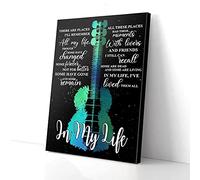 YAASIMOULE Impressions sur toile représentant une guitare dans ma vie