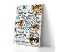 YAASIMOULE Impressions sur toile Shihtzu « Heureux pour toujours » et « Nous resterons pour toujours »
