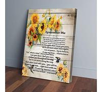 YAASIMOULE Impressions sur toile « Souviens-toi de moi » - Tournesol et colibri - Décoration murale
