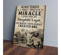 YAASIMOULE Impressions sur toile vintage représentant une vache, « Miracle dans les yeux de sa fille »