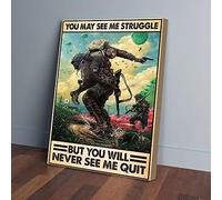 YAASIMOULE Impressions sur toile « Vous ne me verrez jamais quitter » - Décoration murale - Vétéran américain