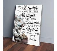 YAASIMOULE Impressions sur toile « Wolf Son & Dad You Are Stronger » - Décoration murale