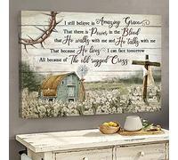YAASIMOULE Je crois toujours en la grâce incroyable de Jésus, impression sur toile paysage, art mural