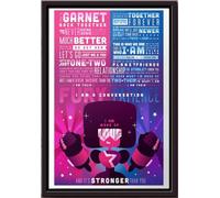 YAASIMOULE Je suis fait d'amour et il est plus fort que toi - Affiche encadrée sur toile mate