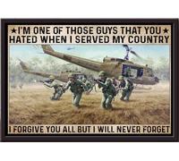 YAASIMOULE Je suis l'un de ceux que vous détestiez quand je servais mon pays. Pardonnez, mais n'oubliez jamais. Affiche encadrée sur toile mate.