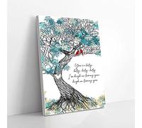 YAASIMOULE Je suis très content de t'aimer, arbre, oiseau, amour, impressions sur toile, art mural