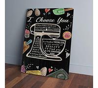 YAASIMOULE Je te choisis pour vivre ma vie avec des impressions sur toile de pâtisserie main dans la main