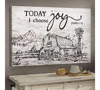 YAASIMOULE Jésus Belle Terre Aujourd'hui je choisis la joie Paysage Impression sur toile Art mural