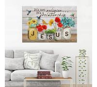 YAASIMOULE Jésus, ce n'est pas une religion, c'est une relation, toile murale