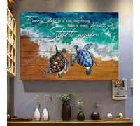 YAASIMOULE Jésus Chaque jour est un nouveau départ, respirez profondément et recommencez 2 Impression sur toile Paysage Jésus Art mural