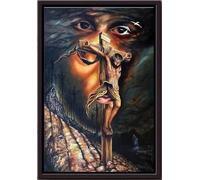 YAASIMOULE Jésus en croix : Dieu est mort pour vos péchés - Affiche encadrée sur toile mate