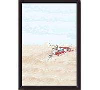 YAASIMOULE Jésus est mon ami et chantons ensemble avec une guitare dans un champ - Affiche encadrée sur toile mate