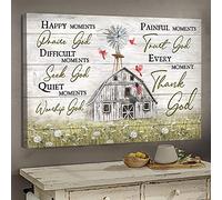 YAASIMOULE Jésus La vie à la ferme Chaque instant Dieu merci Paysage Impression sur toile Art mural