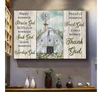 YAASIMOULE Jésus Terre paisible Chaque instant Dieu merci Paysage Impression sur toile Art mural