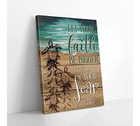 YAASIMOULE Laissez votre foi plus grande que vos peurs - Toile murale Tortue de plage