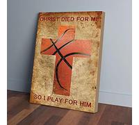 YAASIMOULE Le Christ est mort pour moi, alors je joue pour lui. Impressions sur toile de basket-ball. Art mural.