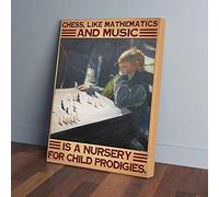YAASIMOULE Les échecs, comme les mathématiques et la musique, sont des impressions sur toile pour chambre d'enfant