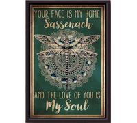 YAASIMOULE Libellule Ton visage est ma maison Sassenach et l'amour de ton âme Affiche encadrée sur toile mate
