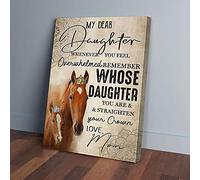 YAASIMOULE Ma chère fille, chaque fois que tu te sens dépassée, souviens-toi de maman. Impressions sur toile de chevaux