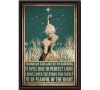 YAASIMOULE Même si mon âme s'enfonce dans les ténèbres, elle se lèvera, lumière parfaite. Affiche encadrée sur toile mate.