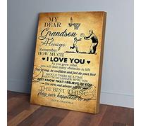 YAASIMOULE Mon cher petit-fils t'aime, impressions sur toile vintage de grand-mère de basket-ball, art mural