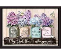 YAASIMOULE Mon Dieu, c'est toi ! Affiche encadrée avec vase et toile mate